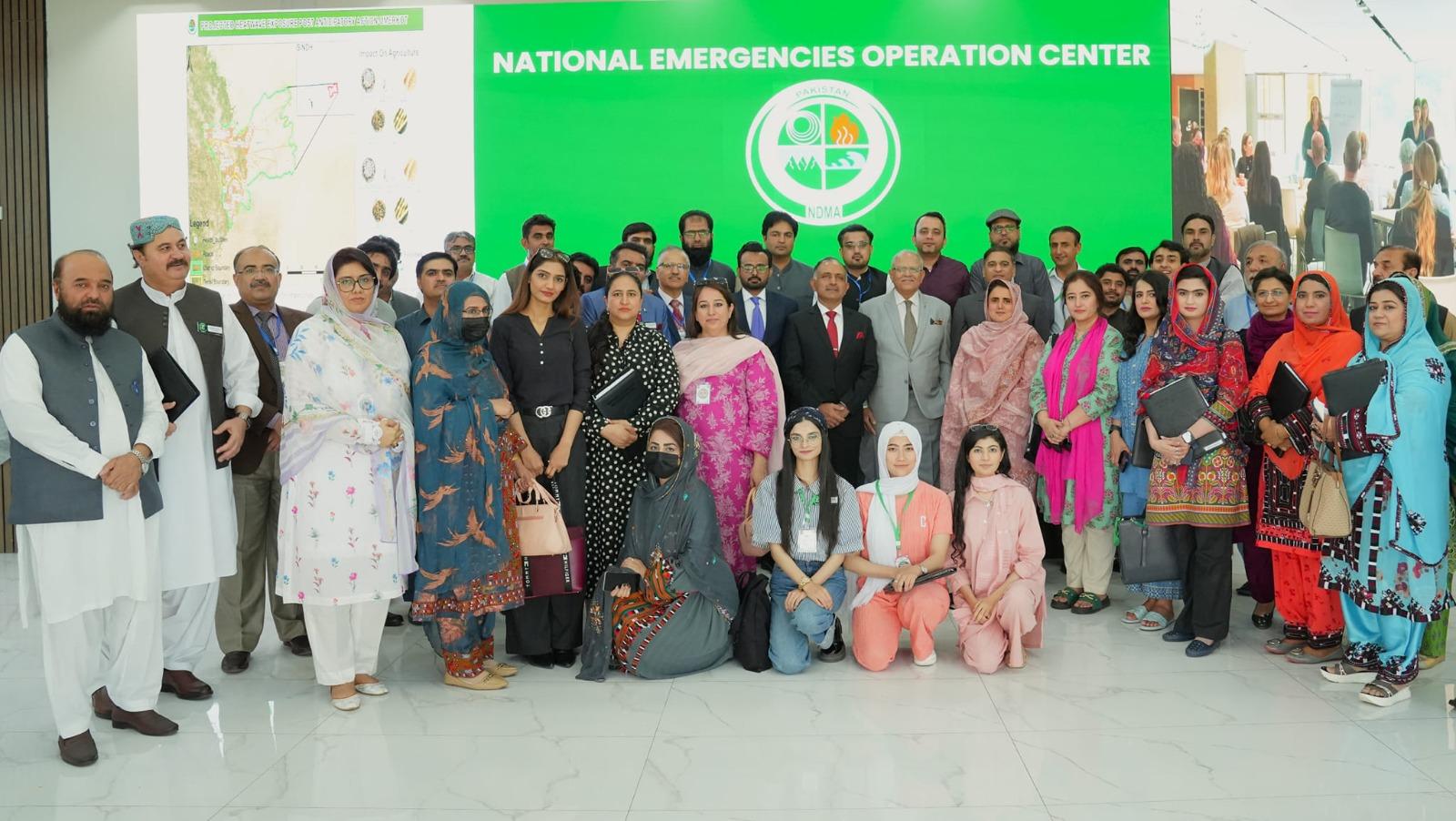 18-05-2024, Balochistan National Workshop attendees had an insightful visit to NEOC at NDMA HQs